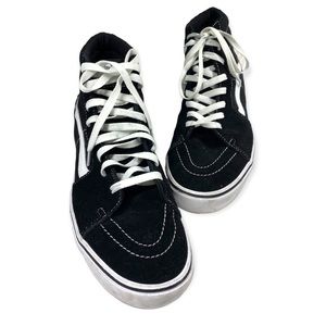 Vans Shoes Black/White Classic High Tops Mens 12